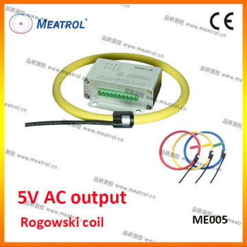 1-100kA 5V AC output flexible rogowski coil ME005 flexible current clamp