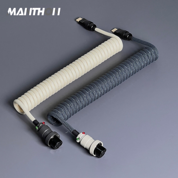 Wild Color Coiled Cable Type-C Detachable USB C Cable for Mechanical Keyboards