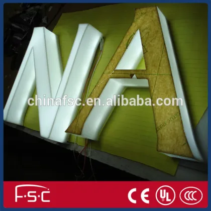 Company sign illuminated stainless steel led sign