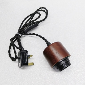Hot Sale E27 Lamp Parts: Twisted Wire Pendant Light Fixture Kit with US Plug