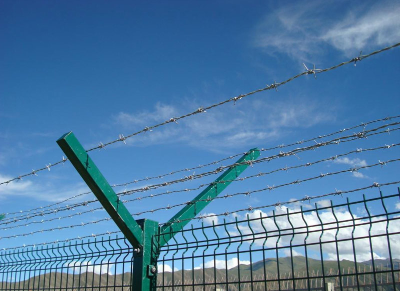 Steel picket fence airport west