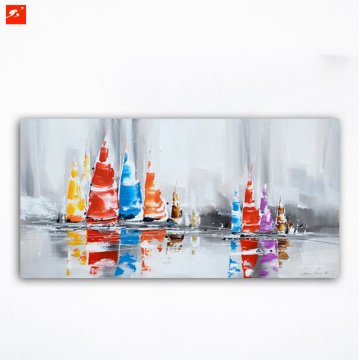 Habourview Sail Boats Oil Painting