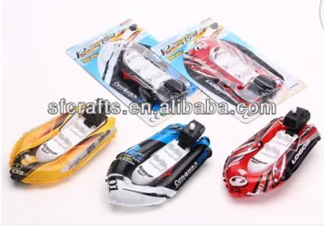 Funy toy inflatable wind up racing boat