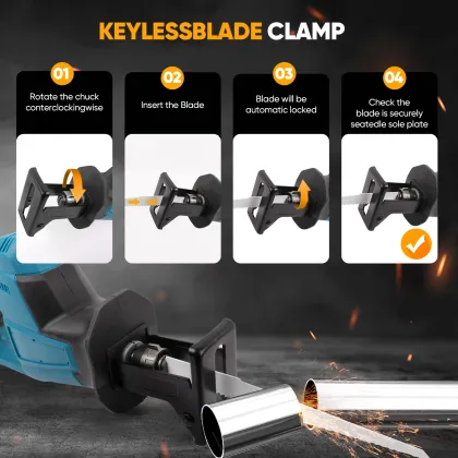 Lithium Electric Reciprocating Saw - Industrial Grade Cordless Saber Saw for Wood Cutting