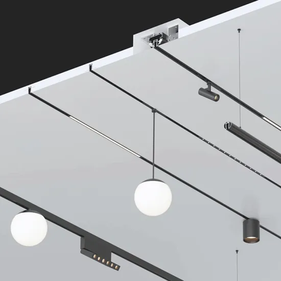 Black Aluminum 2 Wires Magnetic Track Rail DC24V Magnet Spotlight Track Lights Smart Tuya 2.4G