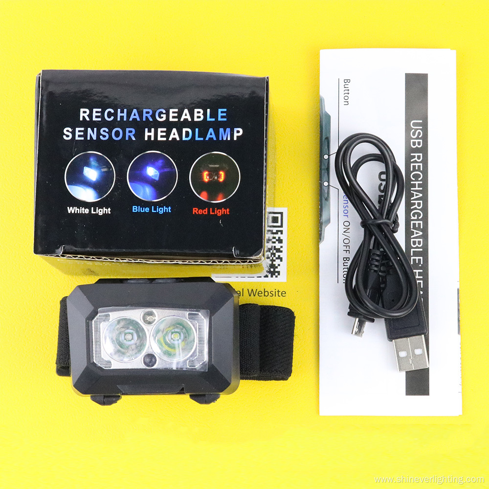 Portable Led Rechargeable Sensor Control Headlamp