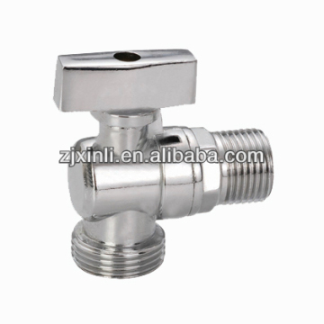 Brass Toilet Angle Valve, Polish and Chrome Finish, M1/2"-M1/2"