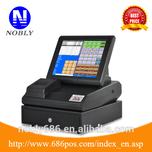 Touch screen all in one pos terminal with sim card and thermal printer
