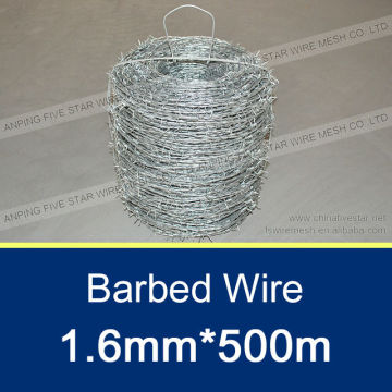 500m*1.6mm Barbed Wire Price Per Roll