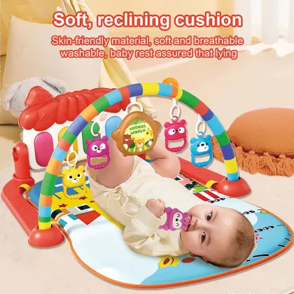 Multifunctional Baby Fitness and Entertainment Center: Play Mat, Toys, and Learning Tools