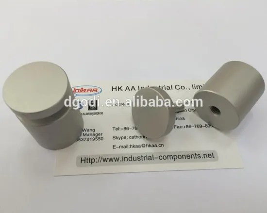 Custom high quality steel finish glass aluminium standoff for acrylic sign