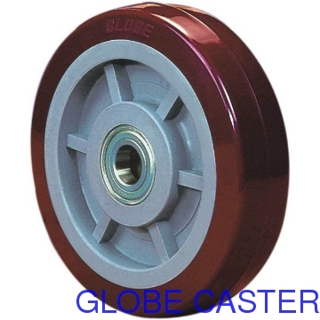 Red PU Caster Wheel/ Industrial Single Wheel/ Forklift Wheels