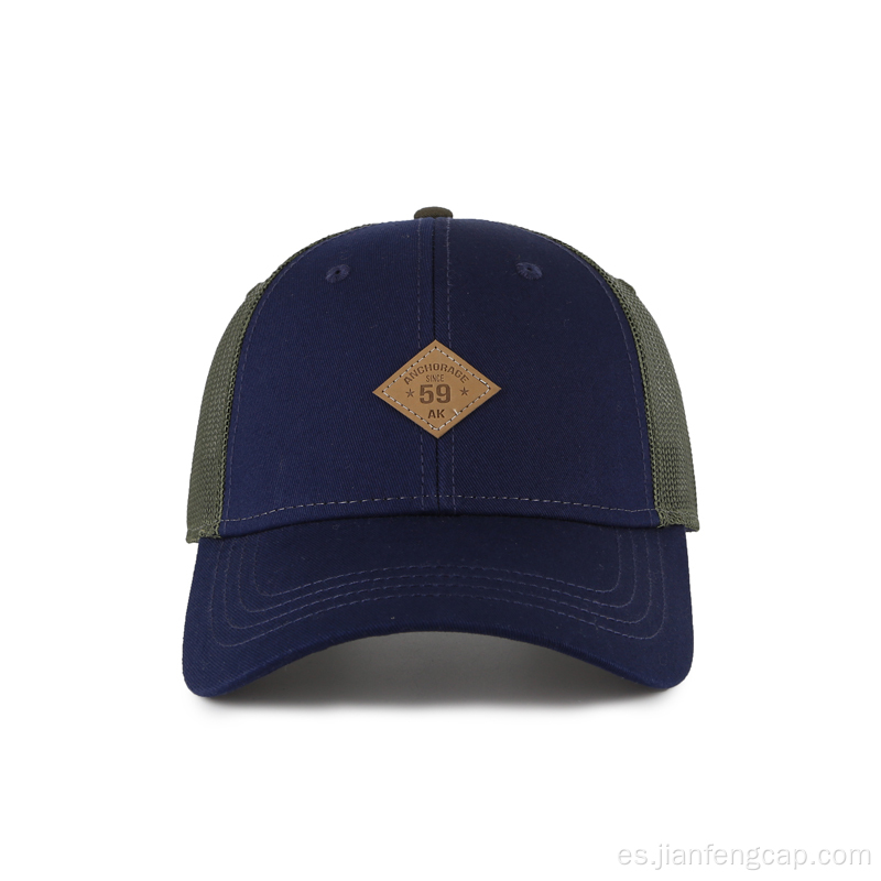 Gorra de camionero de 6 paneles con logotipo personalizado en relieve