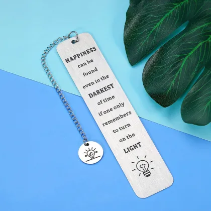 Stainless Steel Engraved Bookmark - Inspiring Gift for Book Lovers and Bookworms