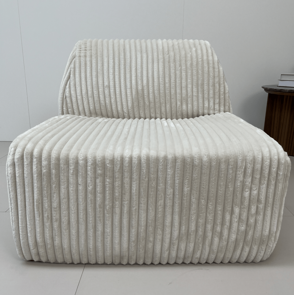 Soft Vertical Ribbed Sofa