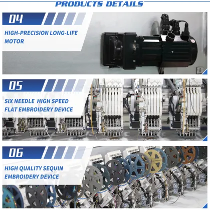 Multiheads Computer Embroidery Machine: Automatic Sequin Embroidery Machine