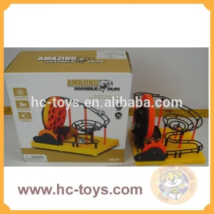 Self Assembly Marble Run, Plastic Ball Run Toys, Contruction Marble Run,