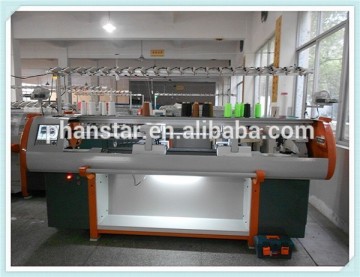 Sports shoe computerized knitting machine double carriage