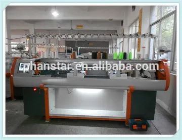 Sports shoe computerized knitting machine double carriage