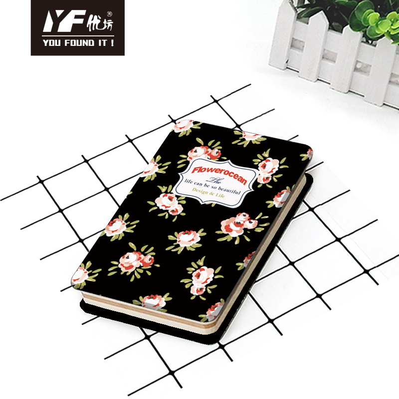 Пользовательский цветочный стиль в стиле океана металлический покровный дневник для девочек в твердом переплете дневник