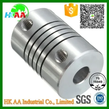 Custom cnc precision coupling, aluminum shaft coupling, helical flexible shaft coupling