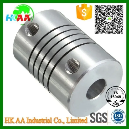 Custom cnc precision coupling, aluminum shaft coupling, helical flexible shaft coupling