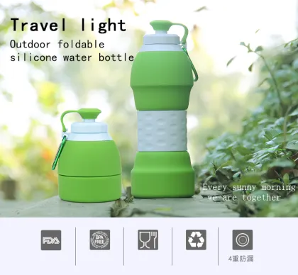 580ML Collapsible Silicone Portable Sports Water Bottle