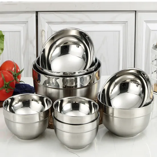 304 Stainless Steel Double Bowl Layer Bowl