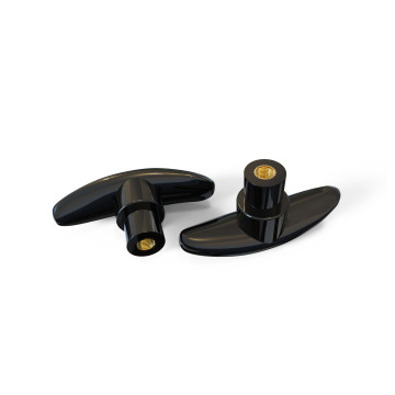 T-Shaped Bakelite Machine Handle Knob with Brass Female Screw