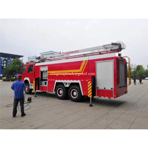 HOWO 6X4 water foam fire fighting tank truck