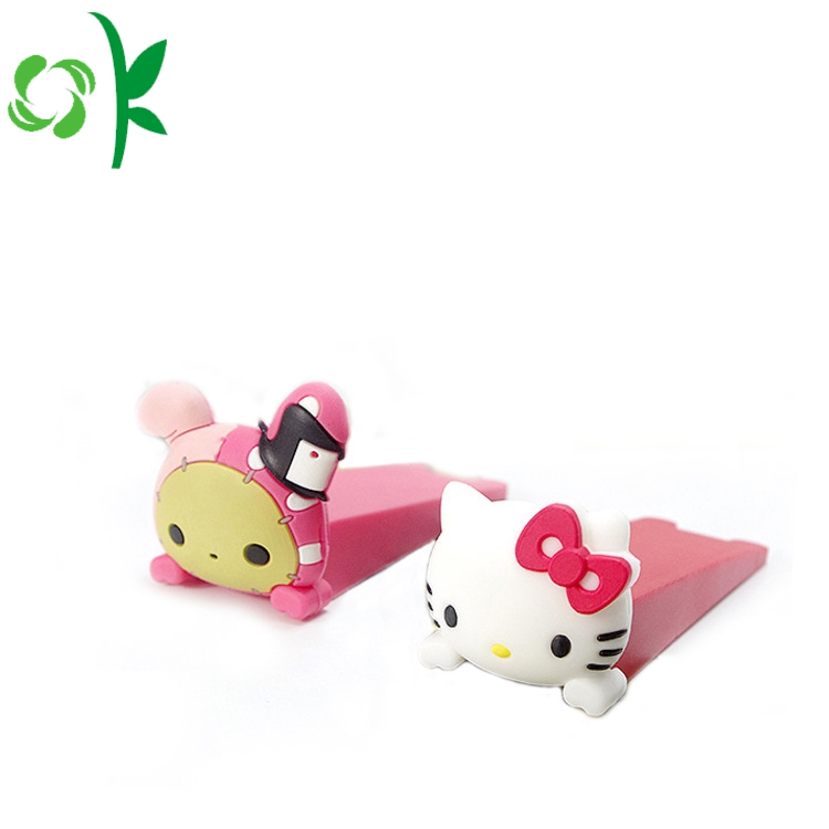 Cartoon Design Silicone Door Stopper Wedge for Baby