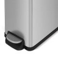 Baño cuadrado de acero inoxidable 45L Pedal Bin de basura