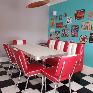Retro American Style Restaurant Booth Set from the 1950s