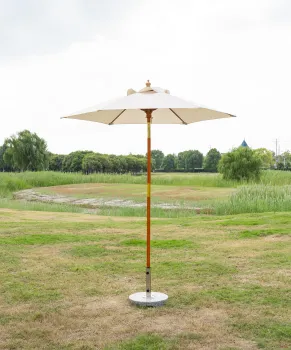 HOT 2.1m Outdoor Patio Umbrella: Factory Direct Garden Parasol Sun Umbrella with Glass Fiber Wood