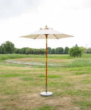HOT 2.1m Outdoor Patio Umbrella: Factory Direct Garden Parasol Sun Umbrella with Glass Fiber Wood