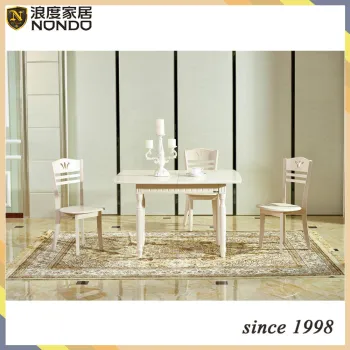 Simple dining sets design solid wood dining table and chairs 9812