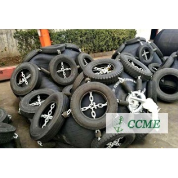 Marine Yokohama Rubber Fenders with Tyres and chains