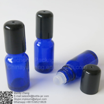 Wholesale 10ml blue glass roll on bottle for essential oil