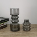 Lyxigt rökigt grått glas &amp; kristallvaser för hemmet