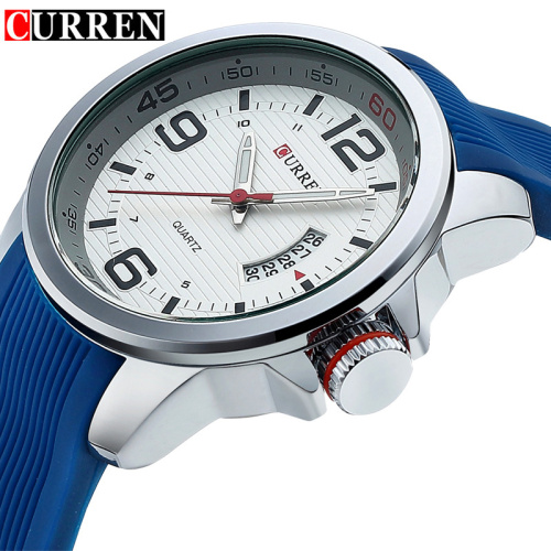 CURREN Water Resistant quartz watch Silicone Wrist Watches
