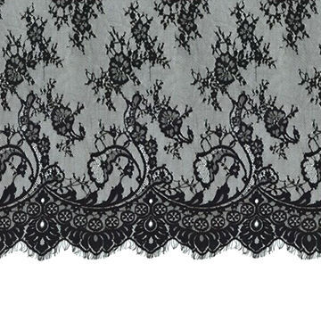 Nylon Eyelash Lace with 150cm Width, Available in Various Patterns and ColorsNew