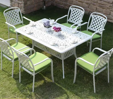 Outdoor Bistro Coffee Table Sets: Cast Aluminum Chair and Table for Patio and Garden
