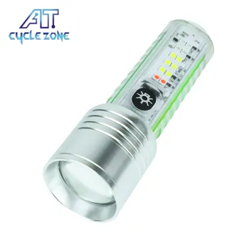 AT Hot Sale: Super Bright USB Rechargeable LED Flashlight - Waterproof & Keychain Compatible with Aluminum Cob and UV Torch Light