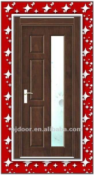 solid wooden door with glass