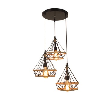 Chinese Style Rope and Cage Design Pendant Lamp