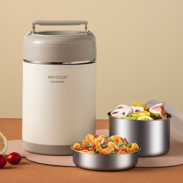 Maxcook 1600ml Insulated Stainless Steel Lunch Box with Handle