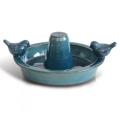 Hanging Frost Resistant Pottery Cylinder Bird Bath