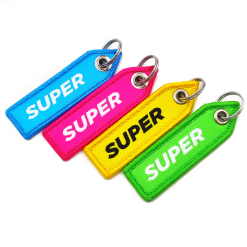 Customized Embroidered Woven Keychain
