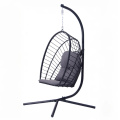 Foldable PE Rattan Hanging Egg Swing Chair