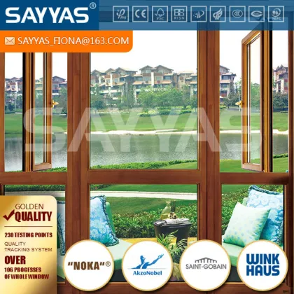 aluminum clad outward open wood window